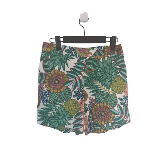 Boden Size 4 Floral Botanical Shorts  Elastic Waist Cotton Blend - Picture 4 of 14